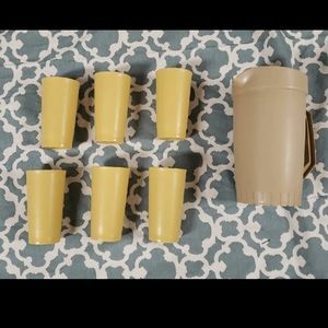Vintage Tupperware Tumblers & Pitcher